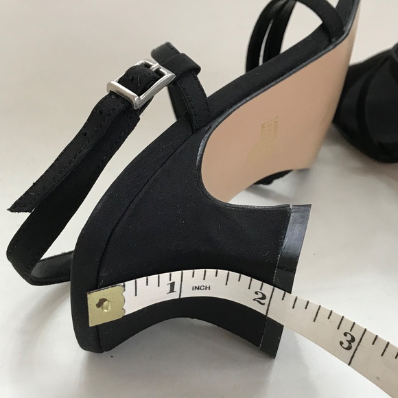 HILLARD & HANSON Kitten Heel Sandals Black Heels Women’s Size 6.5 - Picture 13 of 16